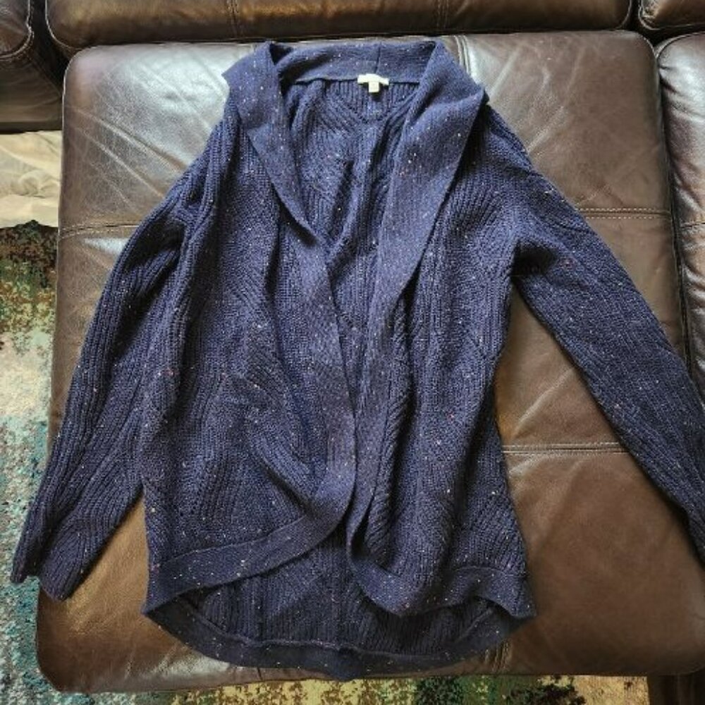 Talbots navy blue sweater cardigan